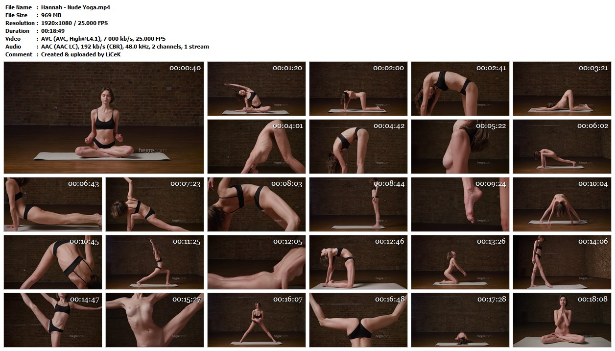 Hannah Nude Yoga mp 4