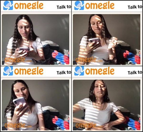 Omegle Teen Shows Off Tits