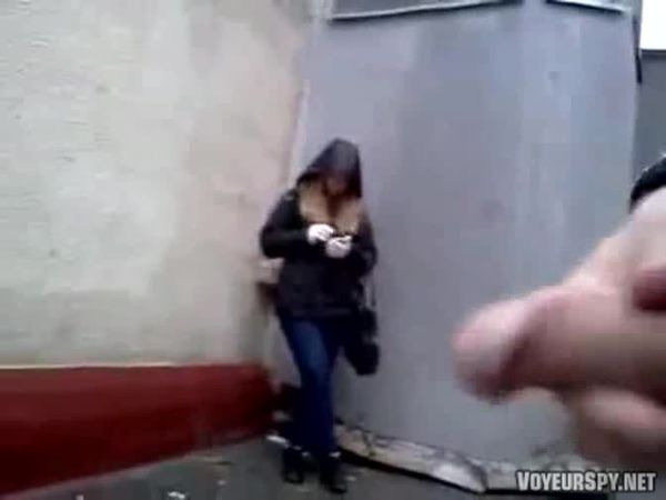 Exhib 2 Cumshot In Front Of Nice Girl On Street Abfuva
